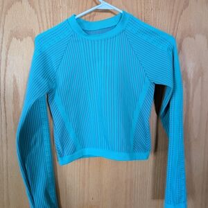 Women's Blue Long Sleeve Top